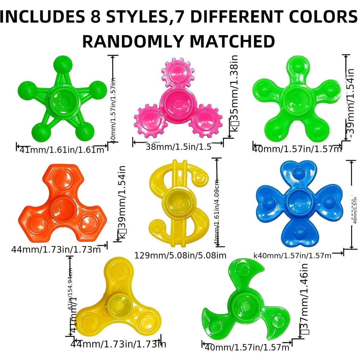 30-Pack Mini Fidget Spinners Bulk Party Favors, Random Color Multicolor Finger Spinner Toys for Kids, Classroom Rewards Goodie Bag Fillers, Birthday Halloween Christmas Gift