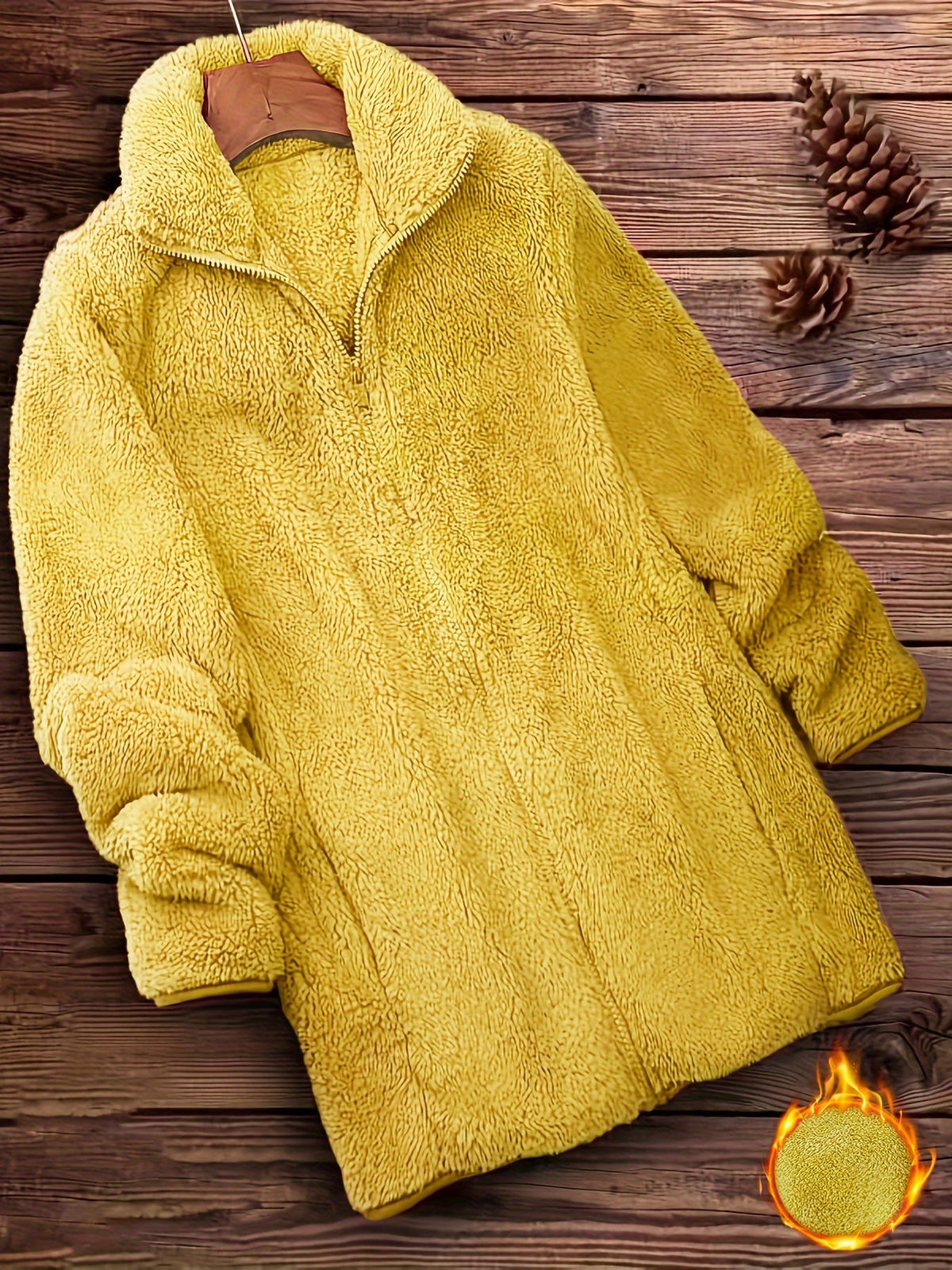 Zip Up Teddy Coat Women Fuzzy Fleece Sherpa Jacket Solid Color Long Sleeve Winter Outerwear Warm Fluffy Coat with Zipper Closure S-XXL Multiple Colors