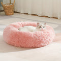 Large Round Cat Bed All Seasons - Soft Comfortable Circular Cat Nest for Cats and Small Dogs, Universal Pet Sleeping Mat with Plush Cushion for Indoor Pets
