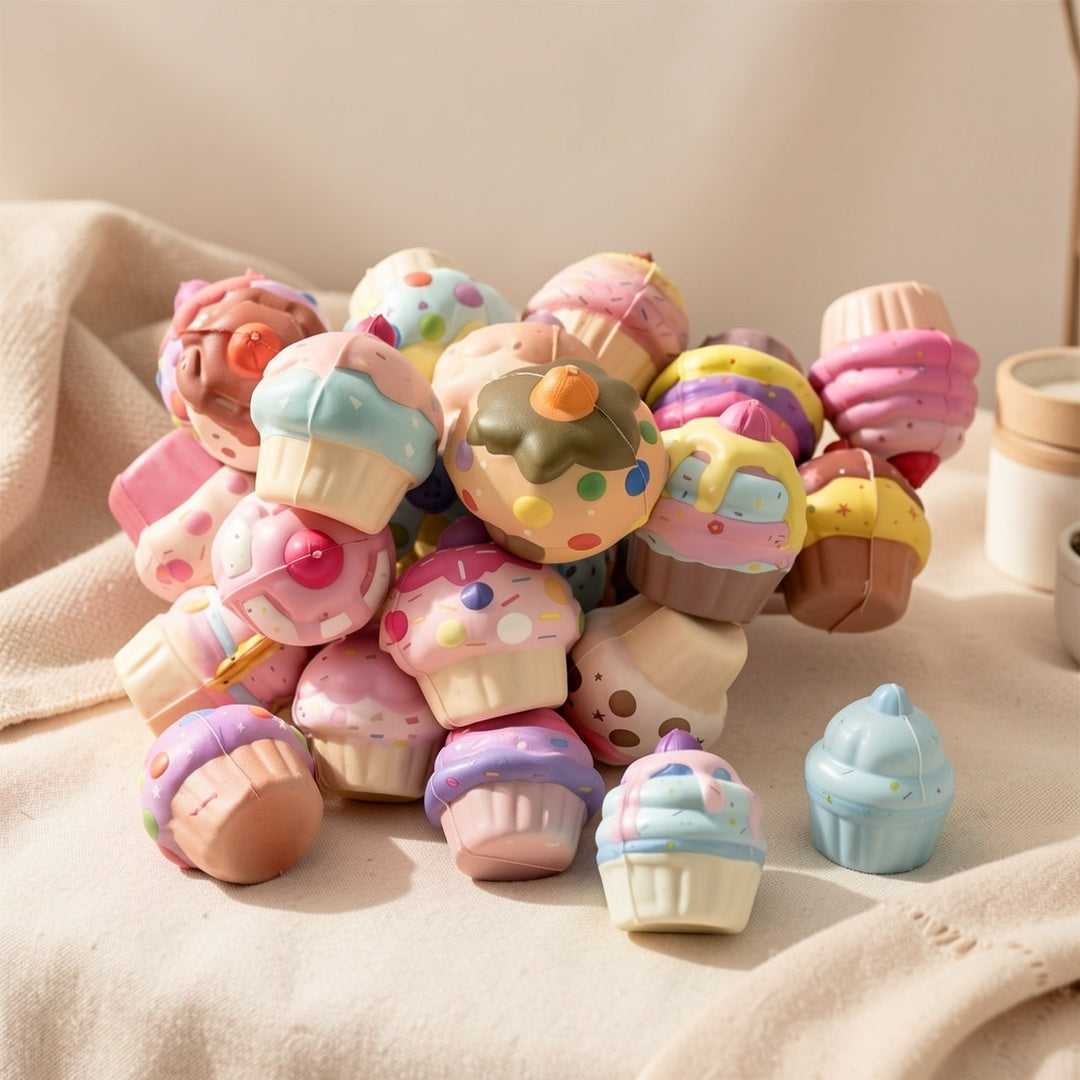 20 Piece Mini Cake Ice Cream Foam Toy Set Random Design Miniature Sweet Dessert Party Favors Prizes Home Decoration Christmas Thanksgiving New Year Gift for Kids