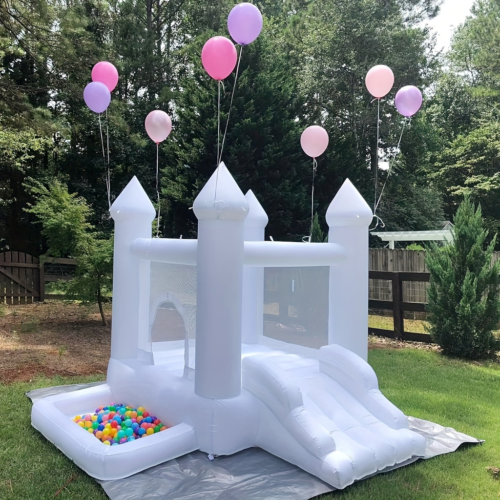 Kids Inflatable Bounce House Castle with Blower, Ball Pit & Slide - Indoor Outdoor Bouncy Castle for 2-3 Children, Easy Setup, Oxford Cloth | Perfect Birthday Party Gift for Boys and Girls