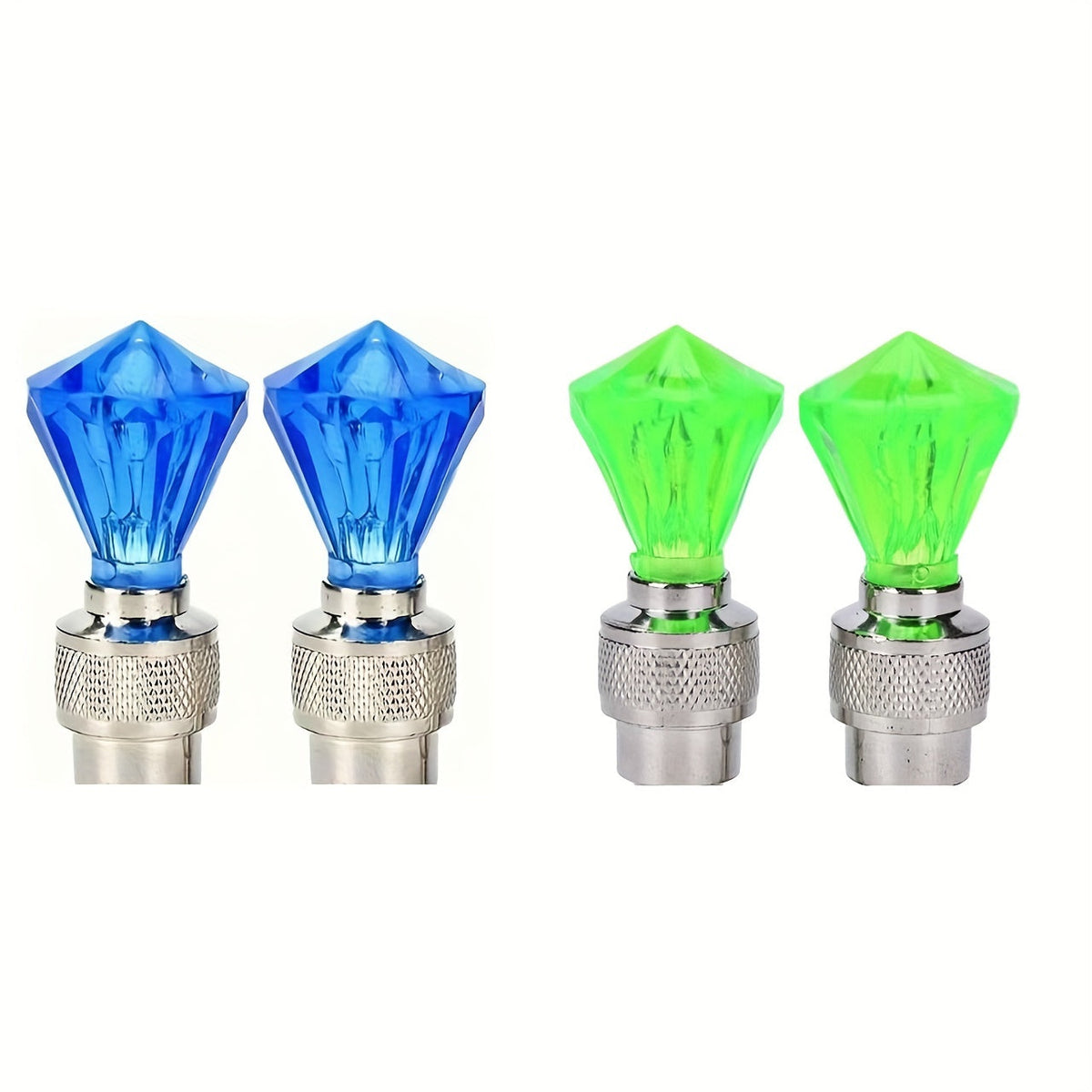 LED Tire Valve Stem Caps with Breathing Light & Running Horse Effect 4/8/16pcs Glow Wheel Valve Core Caps for Car Motorcycle Bike – Wind Fire Wheel Light UV & Explosion Proof – Green Red Blue Skeleton