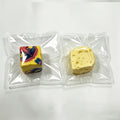 Cheese Squishy Fidget Toy TPR Squeeze Ball Handmade Slow Rising Stress Relief Sensory Toy Filled with Coconut Oil Moldable Random Color Fun Gift for Kids Adults