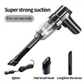 Corded Car Vacuum Cleaner 3KPa Suction Handheld Lightweight – 3M Cord, Single-Point Exhaust, One-Click Dust Cup Empty for Cars, Trucks & Home Cleaning – No Battery Needed