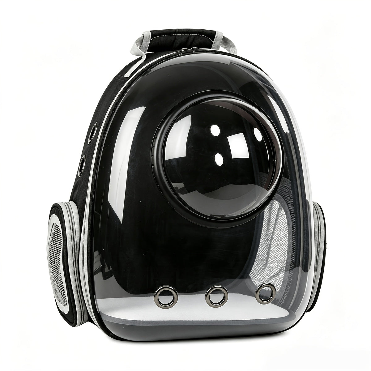 Space Capsule Cat Backpack Carrier - Transparent Window Double Shoulder Portable Pet Bag for Cats Small Dogs Travel Hiking Outdoor - Bubble Backpack Cat Carrier Black