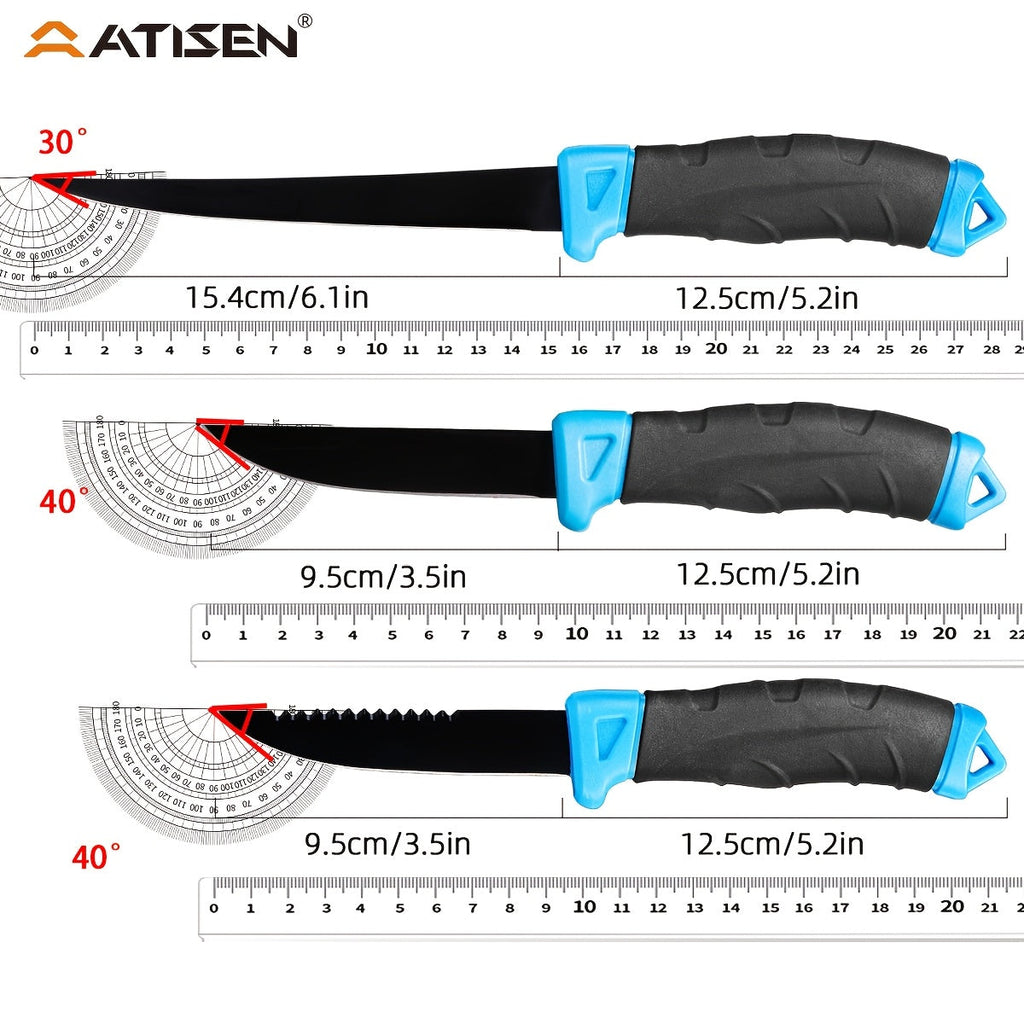 Fishing Knife Set 7/23/104/107 Piece – Stainless Steel Fillet Boning & Gutting Knives with Line Cutter, Camping Cutting Carving Tool Kit, Perfect Fisherman Gift for Men
