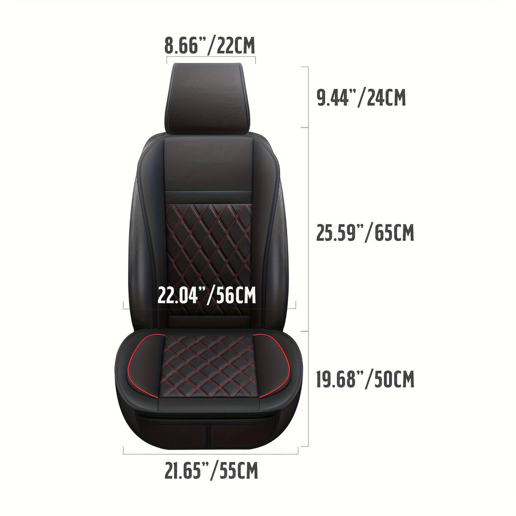 Universal Front Car Seat Covers 2-Pack Full Surround High-Back Bucket Seat Protector Anti-Slip Easy Install for Cars SUVs Trucks - Multiple Colors & Styles