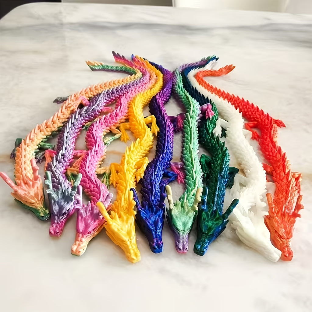 4pcs 3D Printed Crystal Dragon Statue Set Collectible Figures Modern Home Office Event Decor Crystal Sculpture Display Art Gift for Dragon Collectors Ages 14+
