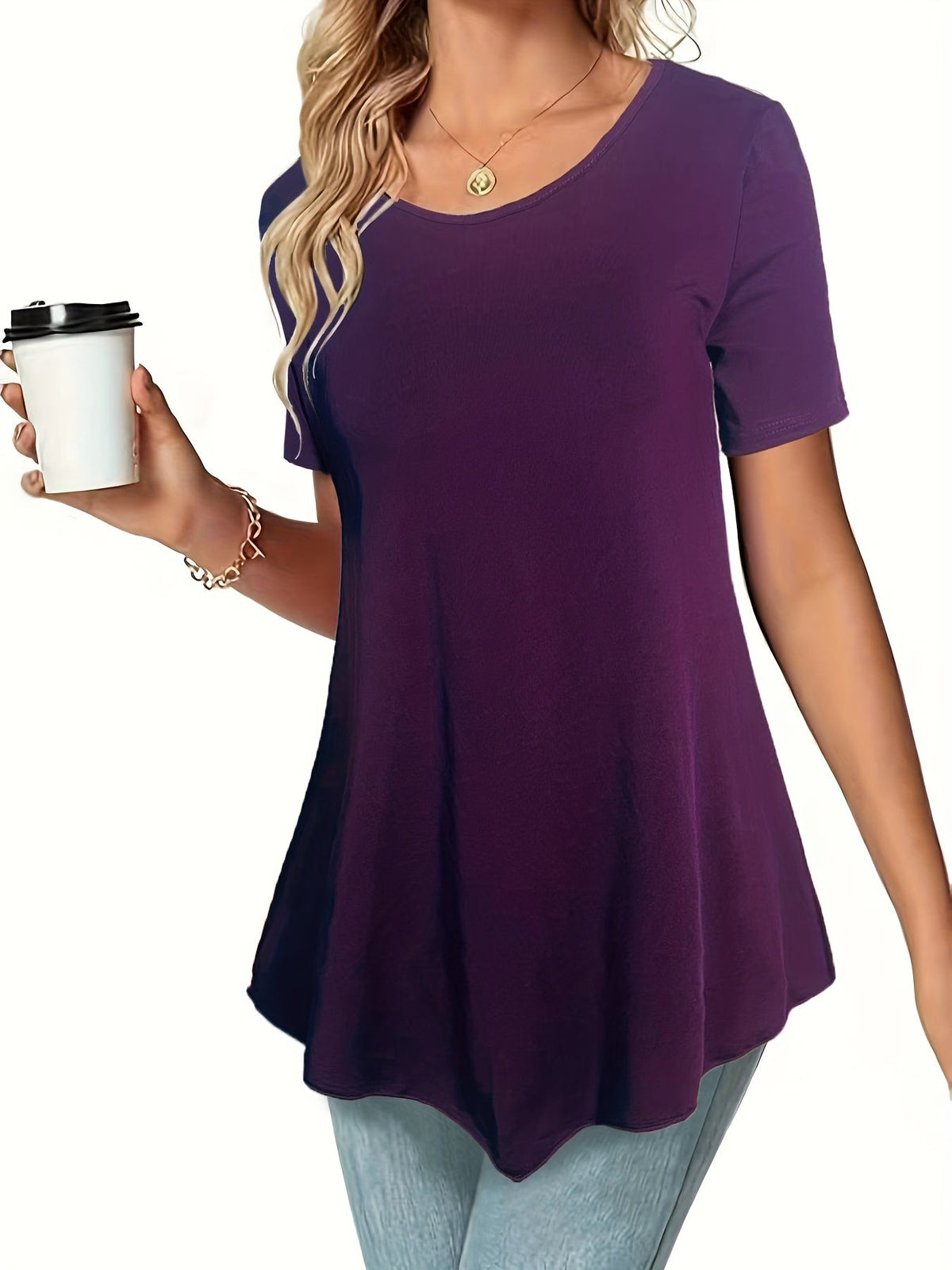 Women's Waist Cinching Dress Shirt Short Sleeve Casual Summer Knit Top Stretchy Fitted Blouse Black Blue Burgundy S M L XL XXL