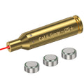 Laser Bore Sight Multi-Caliber Kit for 9mm 45ACP 223REM 308WIN 380ACP 38SPL 12GA – High-Precision Red Laser Boresighter for Rifles & Pistols, Easy Install, Includes 2 Battery Sets