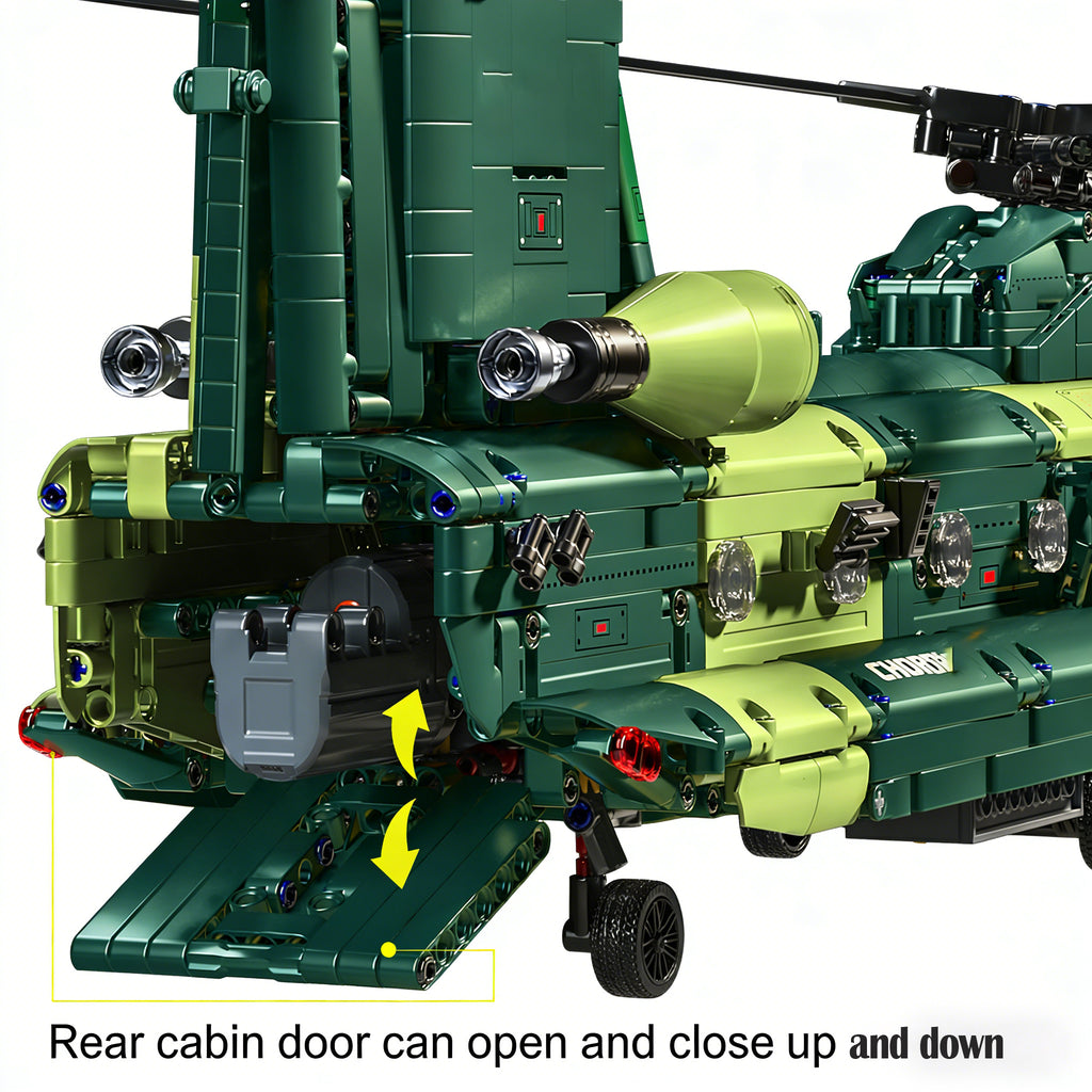 32.68" Large-Scale Heavy Transport Helicopter Building Block Model Set - Easy Assembly Military Helicopter Brick Kit, Adult Display Model, Cool Gift for Men | Christmas Halloween Thanksgiving Gift
