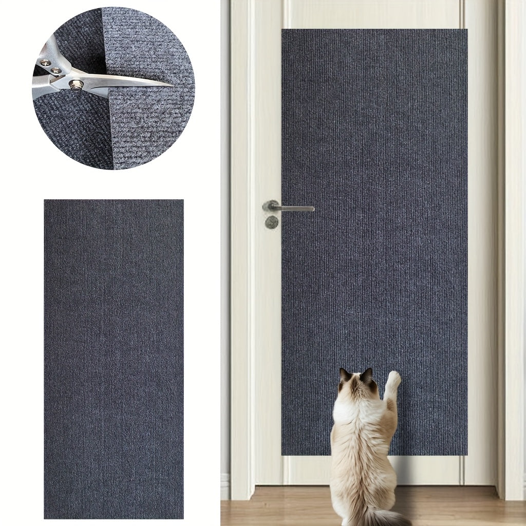 Self-Adhesive Cat Scratching Mat for Walls & Furniture – Scratch-Resistant Felt & Polyester Cat Climbing Pad, Furniture Protector, Interactive Indoor Cat Scratcher for Home Decor