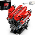 V12 Engine Model Kit That Runs 1607pcs – 12-Cylinder Sports Car Engine Building Set, Realistic Working V12 Engine Display Model, STEM Engineering Construction Toy, Educational Gift for Teens Adults Men Boys