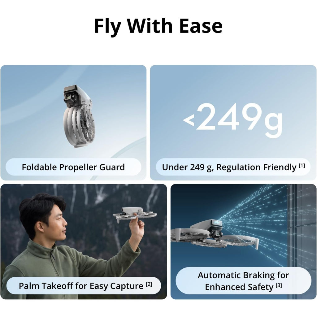 DJI Flip 4K Drone with RC 2 Screen Controller, 3-Axis Gimbal, 4K/60fps HDR Video, 48MP Camera, Under 249g FAA-Friendly, Carbon Fiber Propeller Guards, Subject Tracking, 31-Min Flight Time