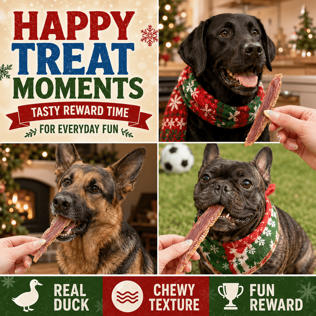 Duck Jerky Dog Treats Chewy Real Duck Meat Chew Sticks - Easy Tear Training Reward Snacks for Small Medium Large Dogs - High Value Dog Training Treats Daily Feeding Dog Chew Sticks Bulk Value Pack