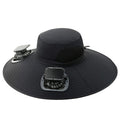 Solar Fan Hat Wide Brim Sun Protection Cap with USB Charging Built-in Fan for Fishing Hiking Camping Outdoor Sports Men Women