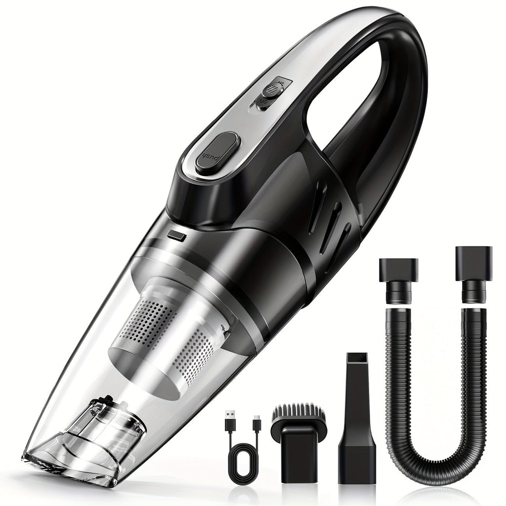 Cordless Car Vacuum Cleaner 6000PA High-Power Suction, 2000mAh Rechargeable Handheld Vacuum with 5 Accessories, Quiet Motor for Car Interior, Home & Pet Hair – Pink Women's Gift