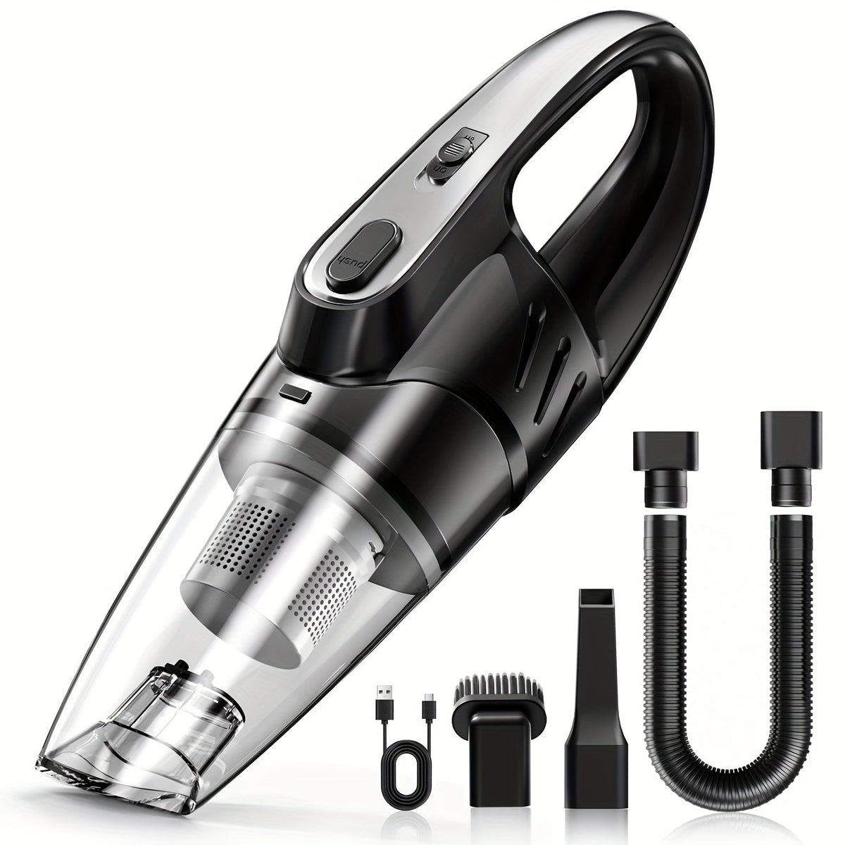 Cordless Car Vacuum Cleaner 6000PA High-Power Suction, 2000mAh Rechargeable Handheld Vacuum with 5 Accessories, Quiet Motor for Car Interior, Home & Pet Hair – Pink Women's Gift