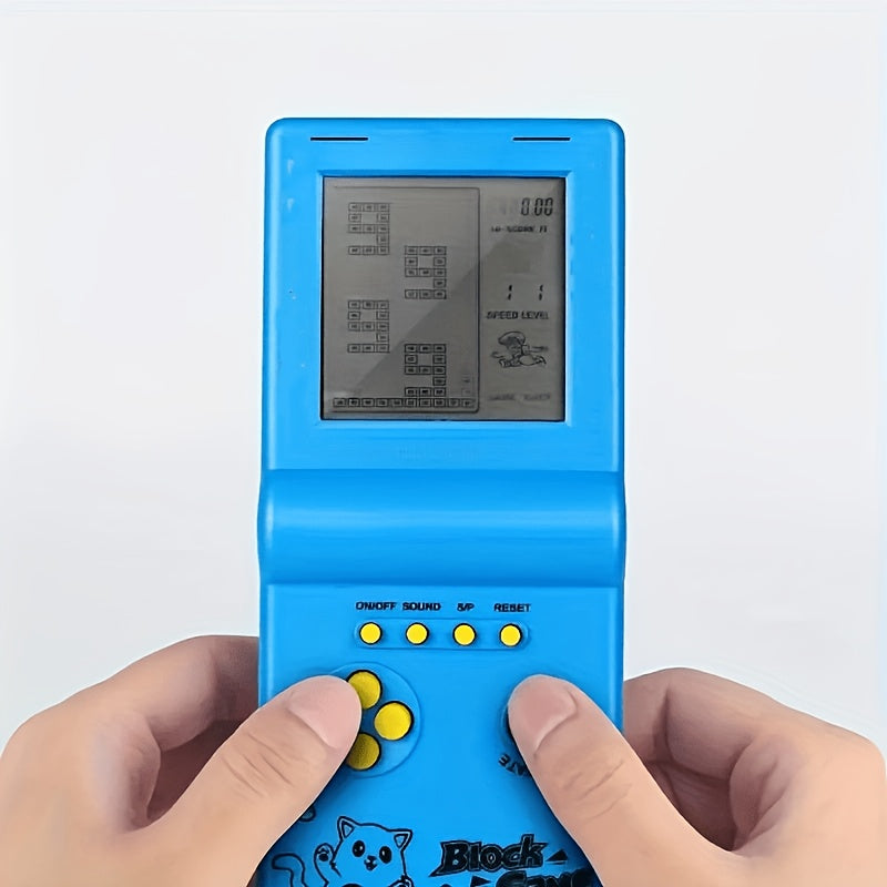 Retro Mini Handheld Game Console Brick Style Portable Classic Video Game Player Built-in Multiple Games Nostalgic Arcade Gaming Gift for Kids Adults Men Women Blue Green