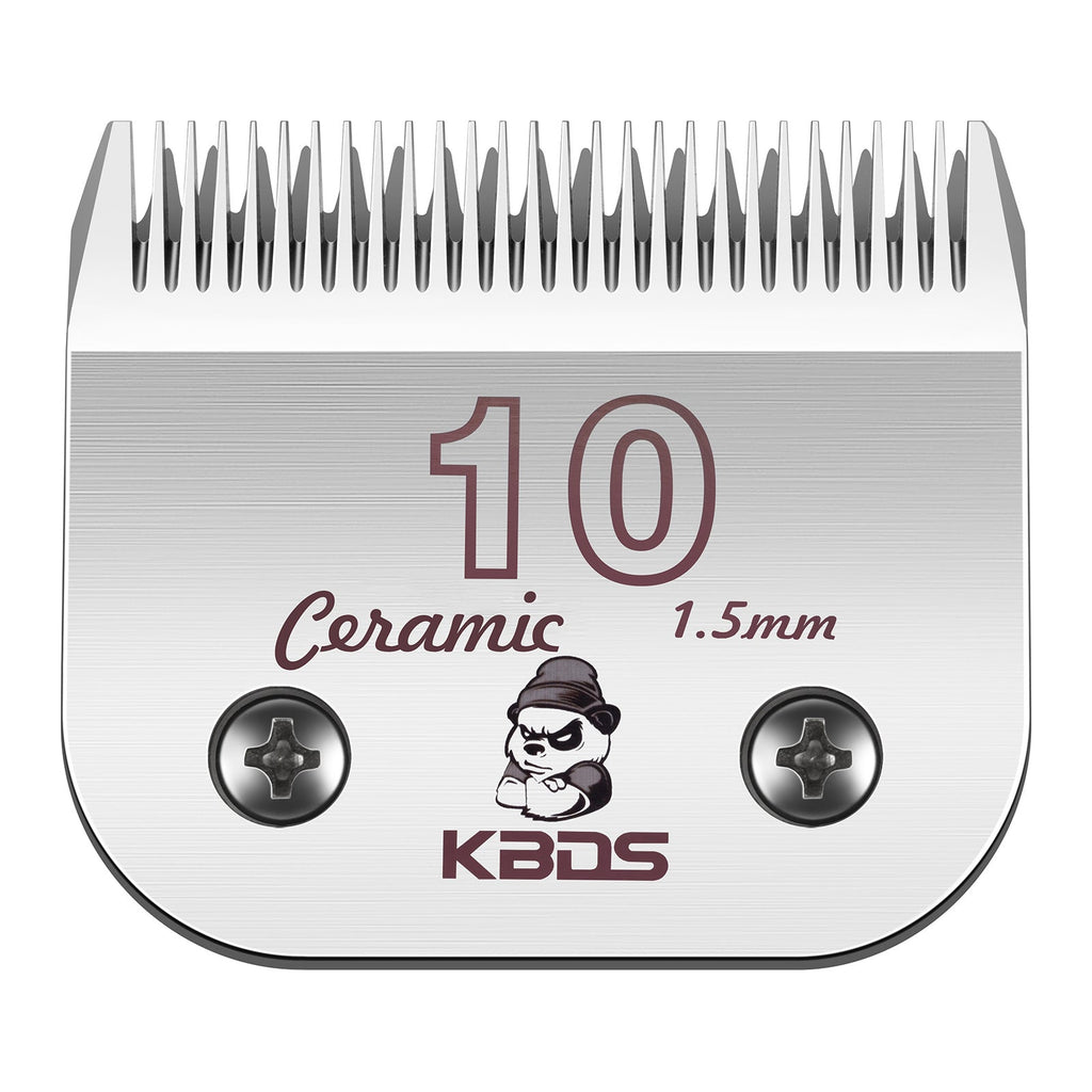 Detachable Ceramic Pet Clipper Blade #10 - High Carbon Steel, Compatible with Andis, Oster & A5 Clippers - Professional Dog Grooming Replacement Blade (1/16" / 1.5mm Cut)