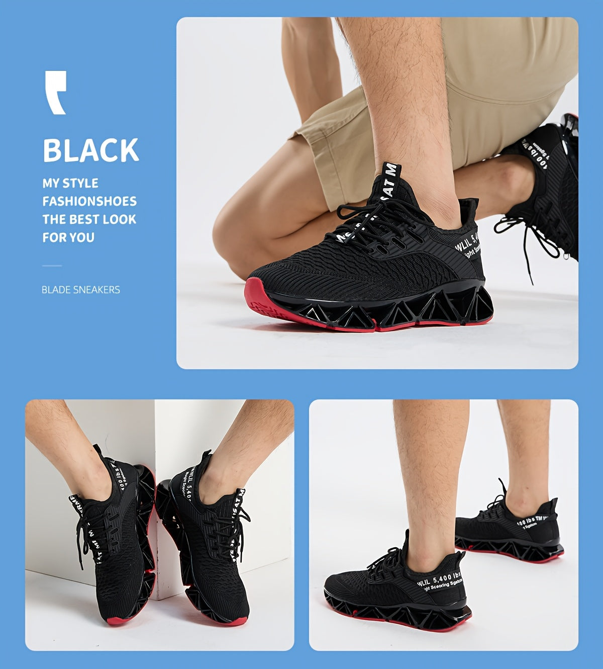 Men's Lightweight Breathable Running Shoes Non-Slip TPU Sole EVA Cushion Lace-Up Low Top Sneakers 3 Colors Sizes US 7.5-13 All-Season Wear-Resistant Training Casual Athletic Shoes