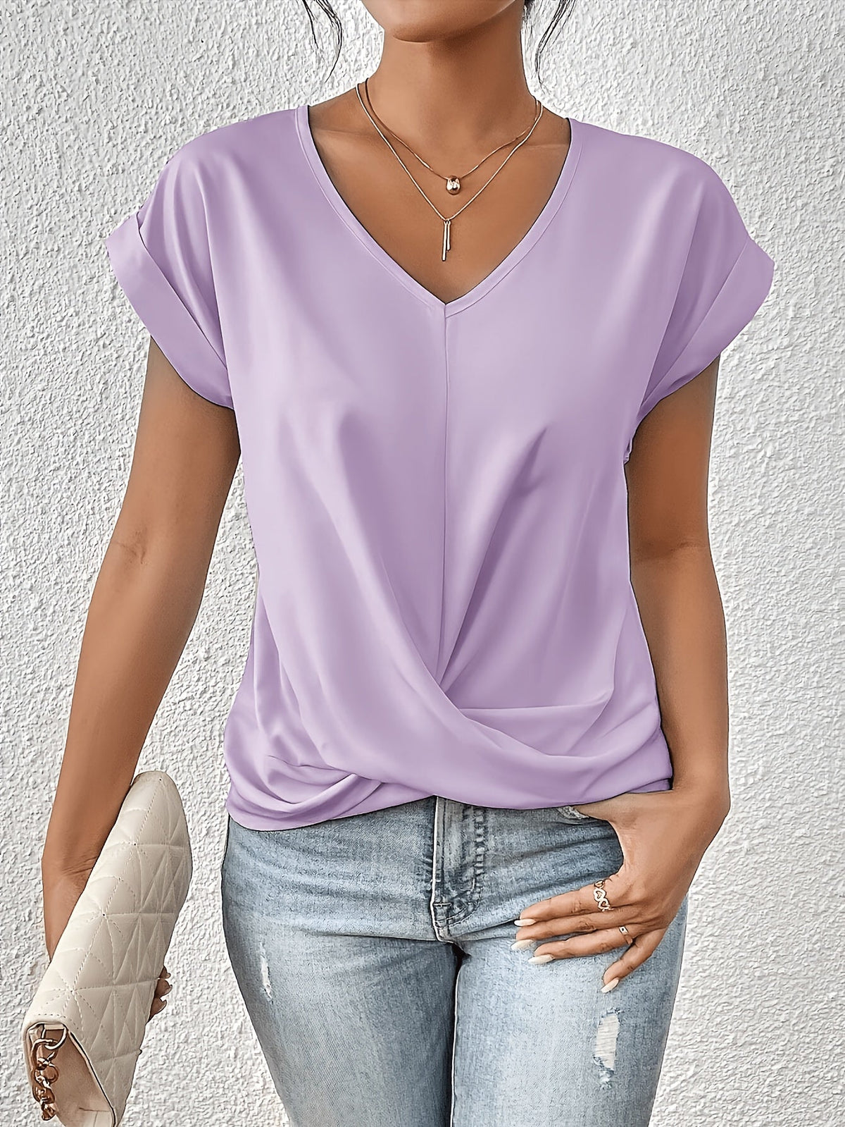 Women's Short Sleeve T-Shirt – Solid Color Casual Basic Top in 12 Colors, Soft Comfortable Everyday Tee for Spring & Summer