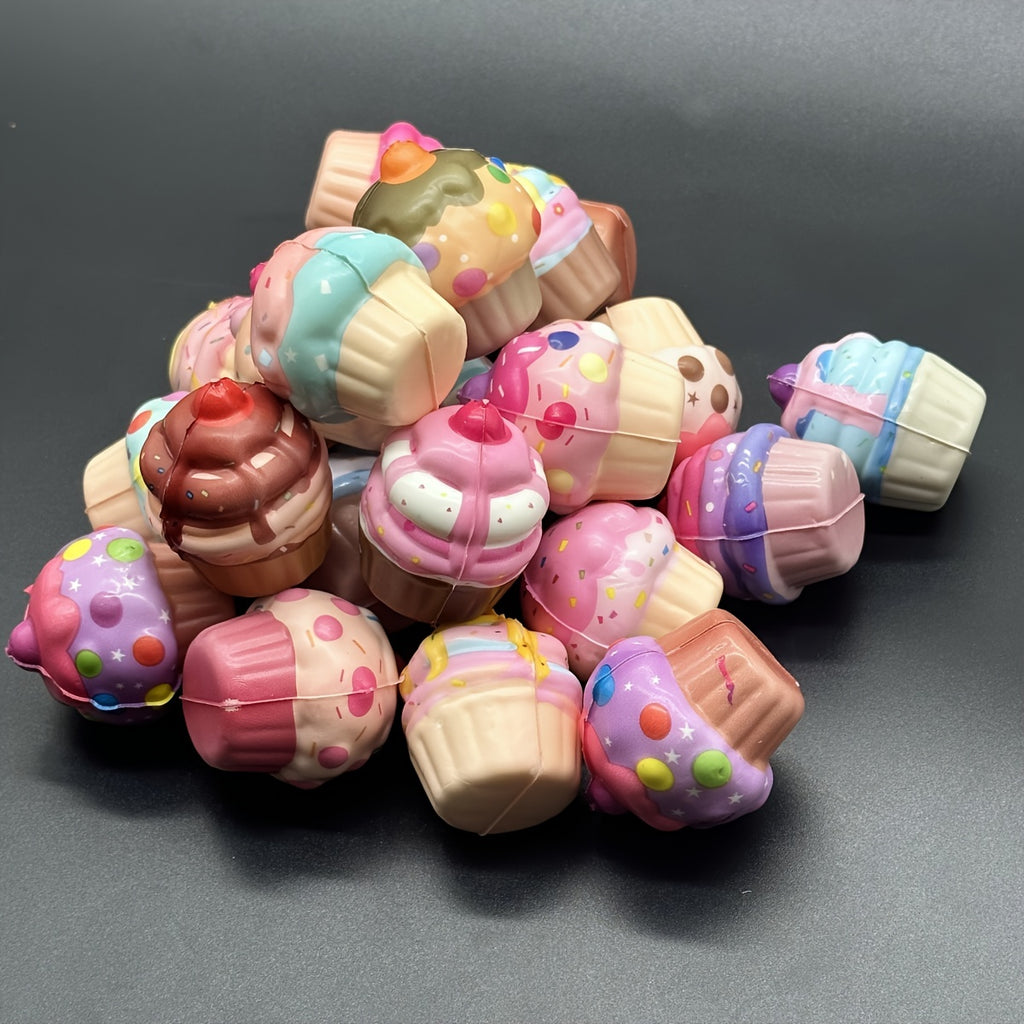 20 Piece Mini Cake Ice Cream Foam Toy Set Random Design Miniature Sweet Dessert Party Favors Prizes Home Decoration Christmas Thanksgiving New Year Gift for Kids