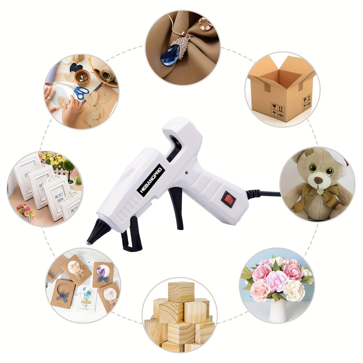 30W Hot Melt Glue Gun Kit with 30 Glue Sticks 7x150mm – Fast Heating Electric Glue Gun for School Arts Crafts DIY Projects and Quick Home Repairs – Multiple Color Options
