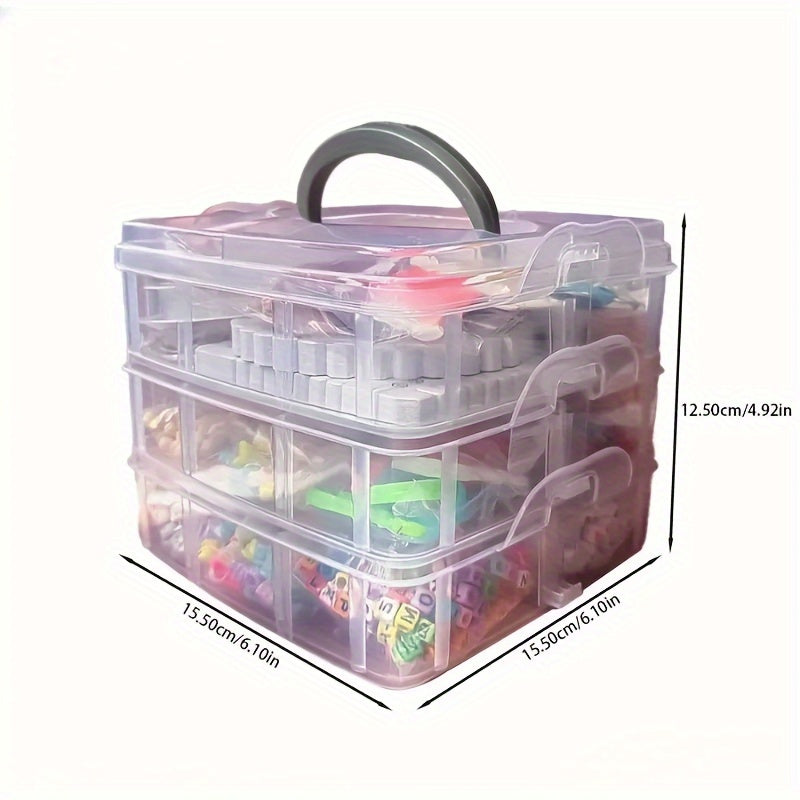 DIY Jewelry Making Kit 4655pcs Beads Bracelet Necklace Earring Set with 3-Tier Organizer Box Letter Charms Tools Gift for Girls Women