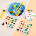 Wooden Bead Picking Competitive Game for Kids & Family - Fine Motor Skills Educational Toy, Beads Battle Chopstick Dexterity Game, Fun Gift for Boys Girls Ages 3+, Halloween Christmas Birthday Present
