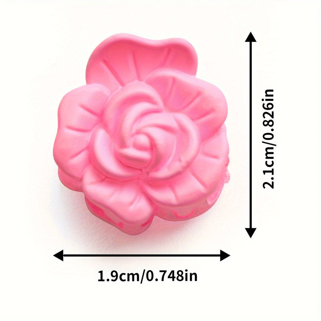 Peony Flower Dog Hair Clips Set of 6 – Cute Grooming Bow Hair Accessories for Small Dogs, Yorkshire Terrier, Bichon, Teddy, Maltese & Westie, Random Colors