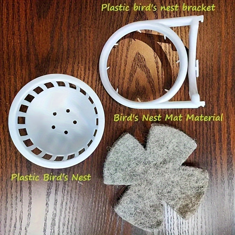 Bird Breeding Nest Box Kit for Bird Cage - Suspended Plastic Birdhouse with Secure Mounting Brackets & Soft Interior Mat for Parakeets Budgies Cockatiels Lovebirds Small Birds Breeding & Nesting