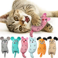 Plush Cat Toy Interactive Self-Entertaining Teeth Cleaning Chew Toy for Cats and Small Breeds No Battery Needed Random Color Soft Catnip Style Pet Toy