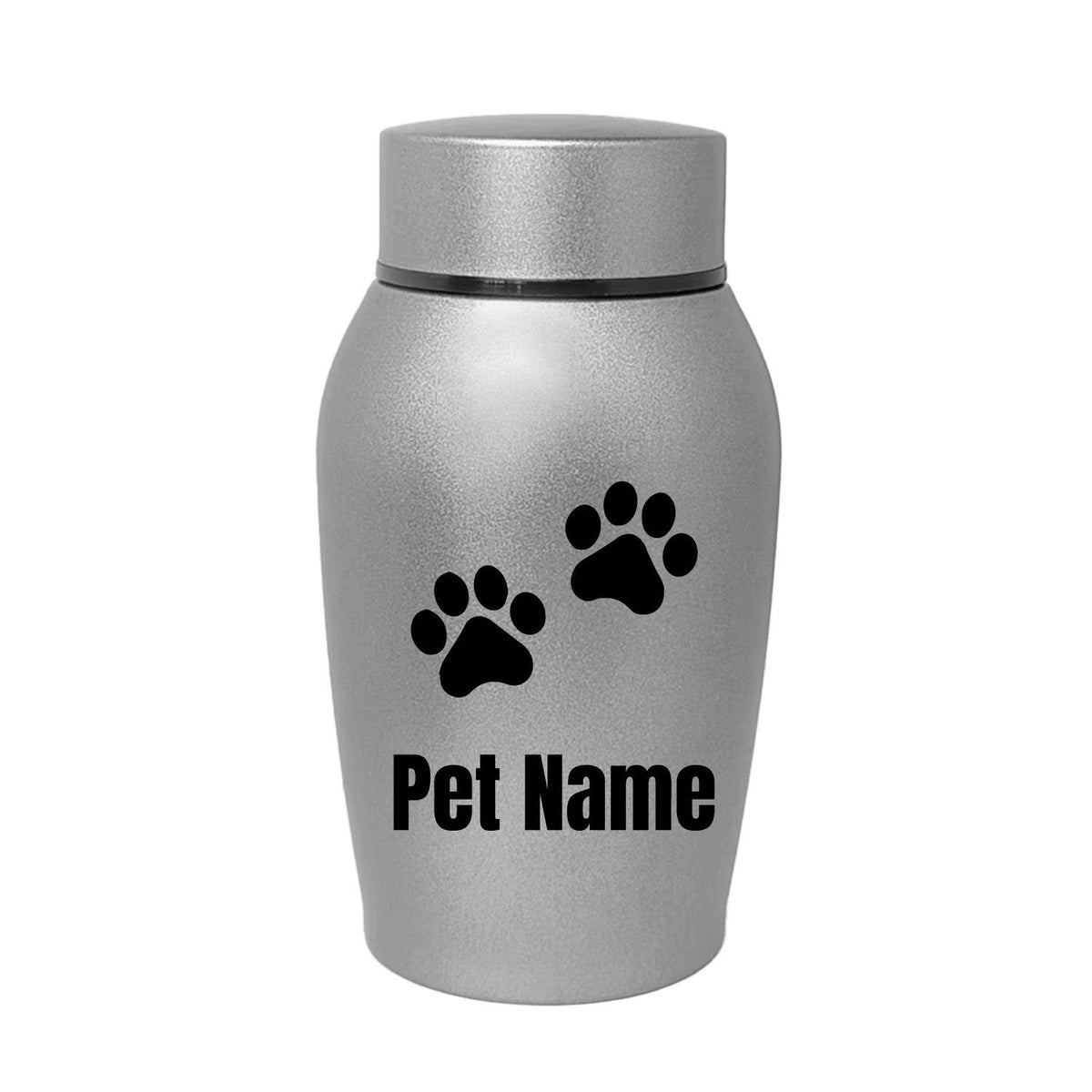 Personalized Pet Urn for Ashes – Stainless Steel Dog & Cat Cremation Urn with Thread-Top Design, Custom Memorial Keepsake for Beloved Pets