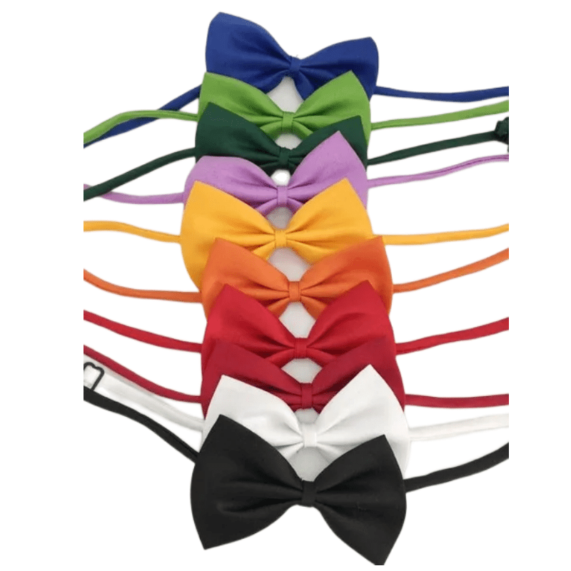 Pet Bow Tie Collar Adjustable for Dogs & Cats - Chic Durable Polyester Bow Tie, Fits Neck Size 9.8"-15.7", Stylish Costume Accessory for Small Medium Large Pets, Perfect for Parties Photos & Holidays