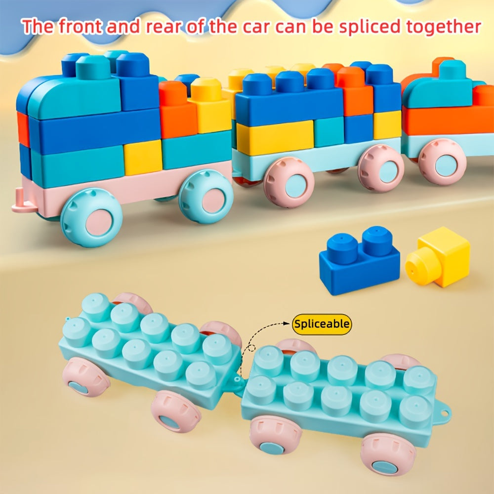 Large Granule Building Blocks Puzzle Toy for Toddlers & Kids - Big Brick STEM Construction Set for Brain Training, Fine Motor & Grasping Skills, 25 / 50 / 90pcs Bulk Pack, Birthday & Holiday Gift, Random Color