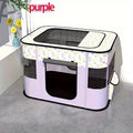 Foldable Pet Playpen for Dogs Cats Puppies Kittens Rabbits Portable Dog Exercise Kennel Indoor Outdoor Camping Travel with Storage Bag Purple Green M L XL XXL