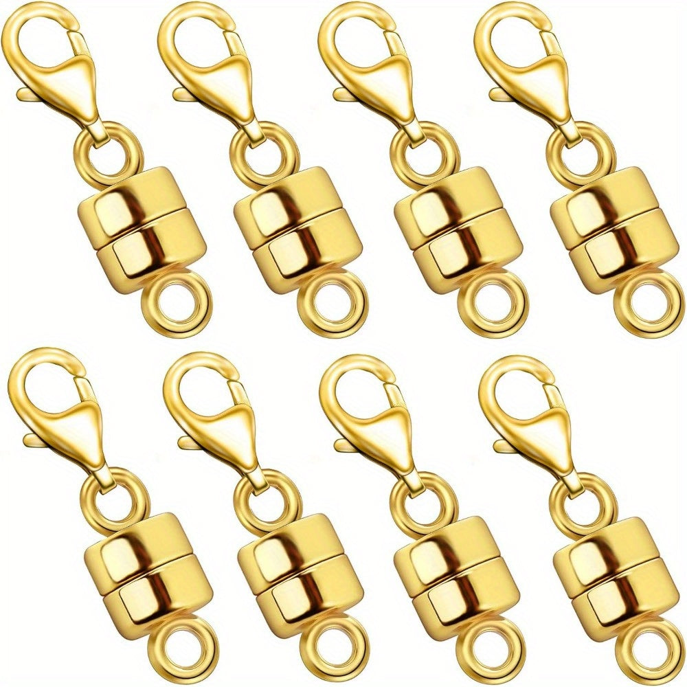 Magnetic Necklace Clasp Set 18 Pieces Gold and Silver – Magnetic Jewelry Clasp Converter with Lobster Clasps for Bracelets Necklaces and Chains – Easy Arthritis-Friendly Jewelry Fastener