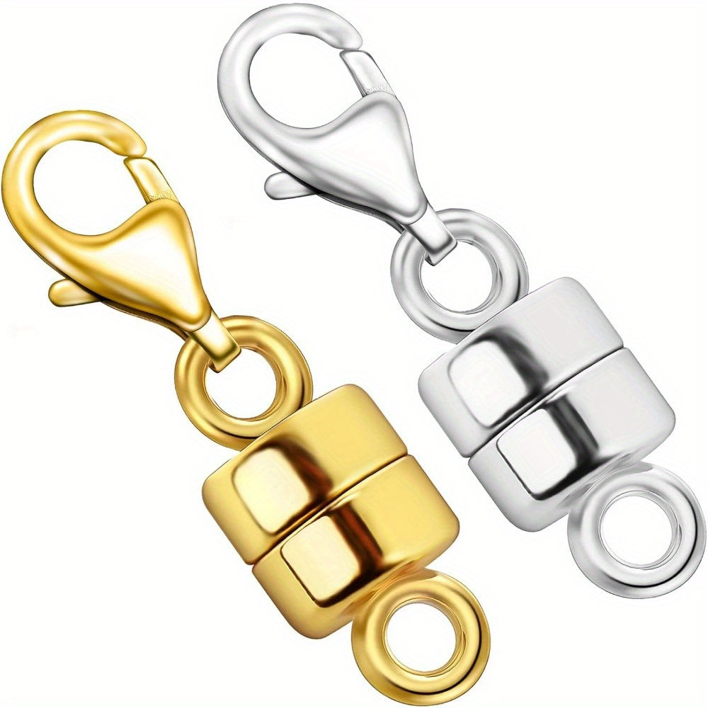 Magnetic Necklace Clasps and Closures with Lobster Clasp Converters – Gold and Silver Jewelry Findings for Bracelets Necklaces and Chains – Available in 2 6 7 8 9 16 and 18 Piece Sets