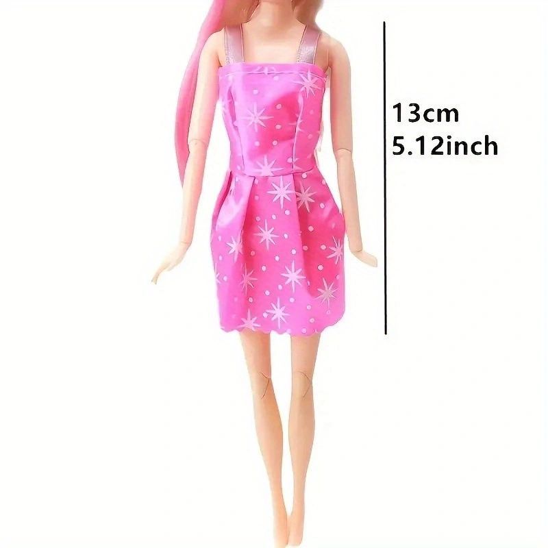36-Piece Doll Clothes & Jewelry Set for 11.5" Fashion Dolls – Complete Outfits with Skirts, Shoes, Crown & Magic Staff, Random Color Mix, Girls Gift