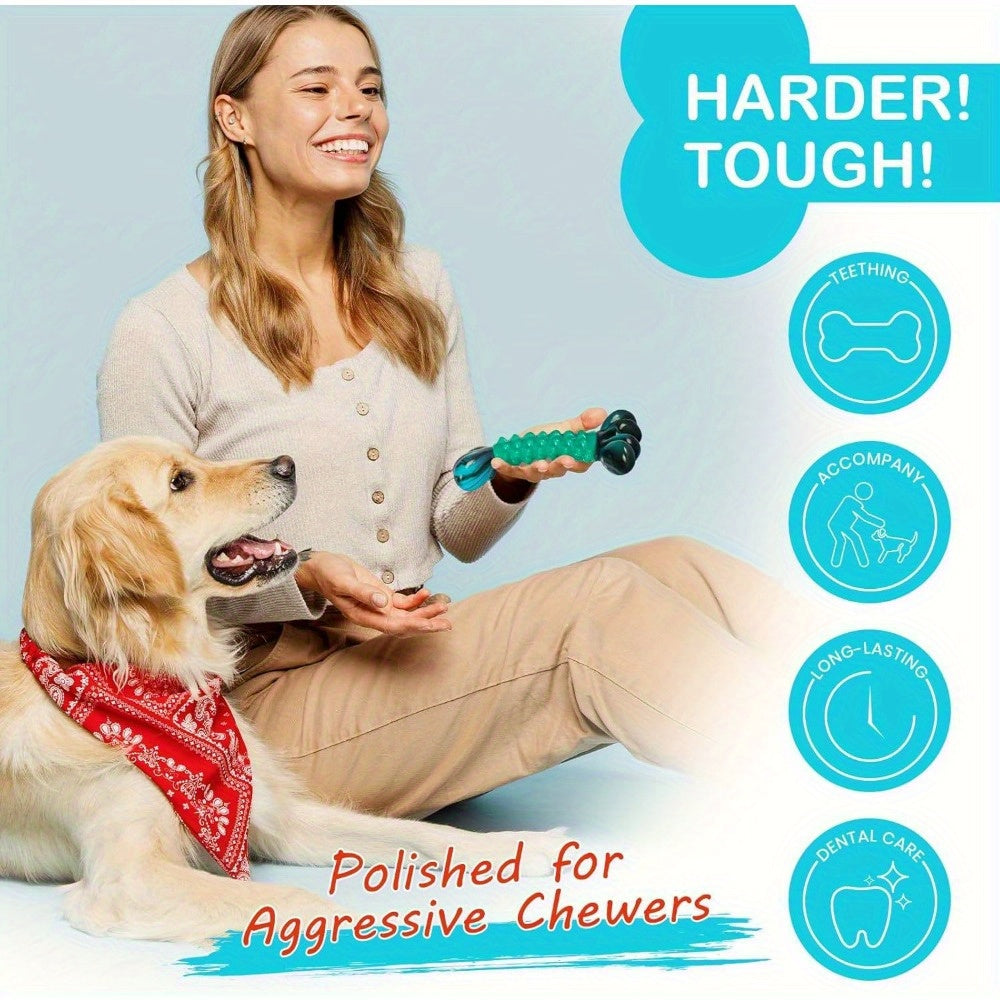 Nylon Dog Chew Bone for Aggressive Chewers – Super Tough Durable Dog Chew Toys for Medium & Large Breeds, Long-Lasting Indestructible Chew Bone for Power Chewers, Teeth Cleaning, Available 1pc or 2pcs