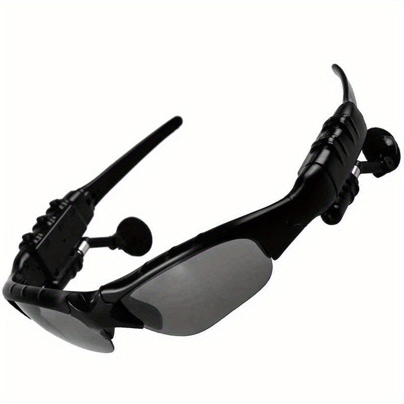 Smart Driving Bluetooth Glasses with Wireless Headphones – Stereo Music Hands-Free Calls Navigation, Noise-Cancelling Microphone, Open Ear Wearable Tech Eyewear for Driving Outdoor Sports Activities