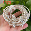 Handmade Thick Copper Silver Plated Stackable Boho Bangle Bracelets Set for Women West Indian Retro Style Daily Wear Special Events Gift 5pc or 10pc