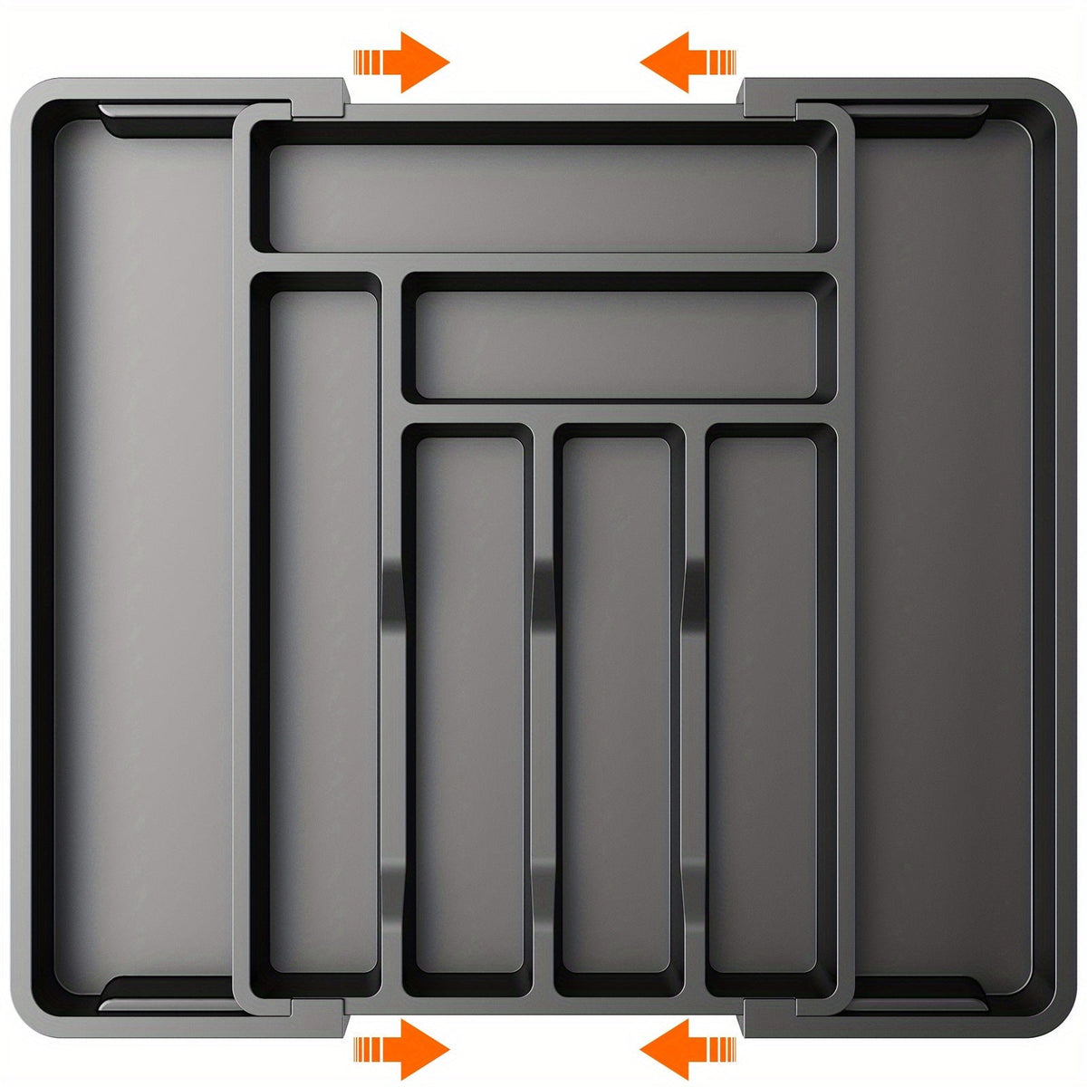 Expandable Cutlery Tray Drawer Organizer – Adjustable Kitchen Silverware Organizer for Knives, Forks & Spoons with Labels – Fits Kitchen, Bedroom & Living Room Drawers – Bamboo & Plastic
