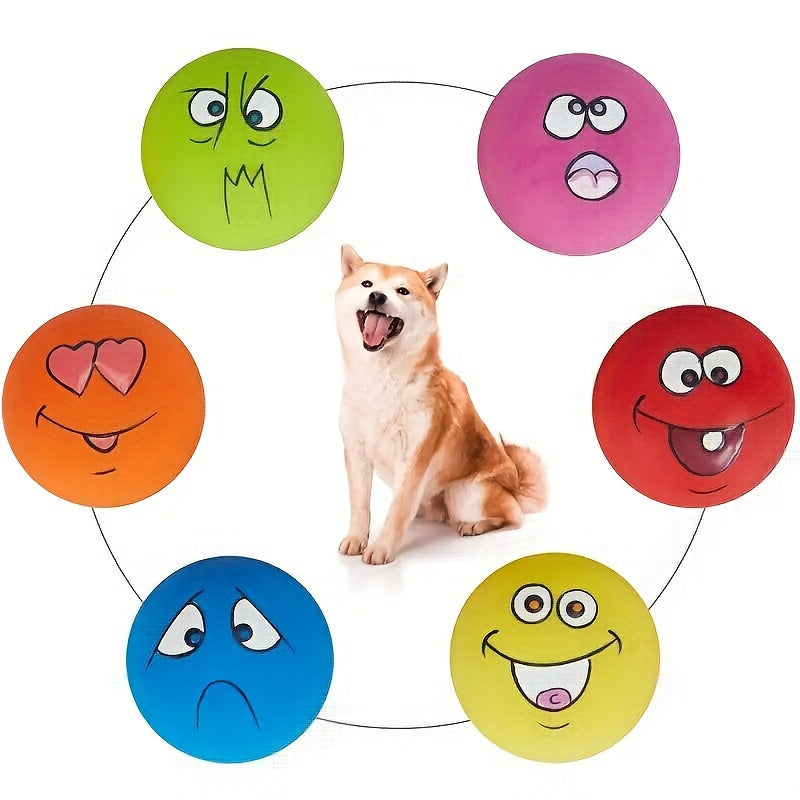3-Pack Squeaky Dog Ball Toys for Training, Teeth Cleaning & Fetch – Durable Interactive Chew Balls for Small Medium Large Dogs, Multi-Function Pet Play Balls, Fun Random Color Surprise Set