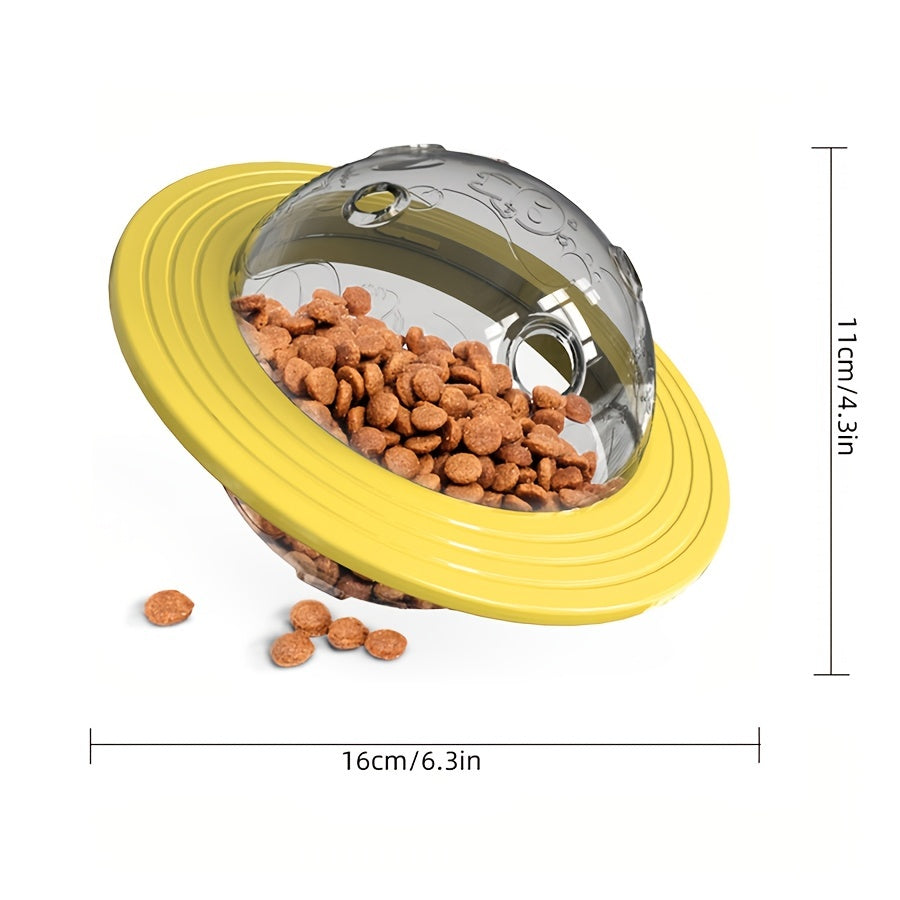UFO Interactive Dog Treat Dispensing Ball IQ Puzzle Toy Slow Feeder Food Ball for Dogs Mental Enrichment Toy for Small Medium Large Dogs Boredom Buster