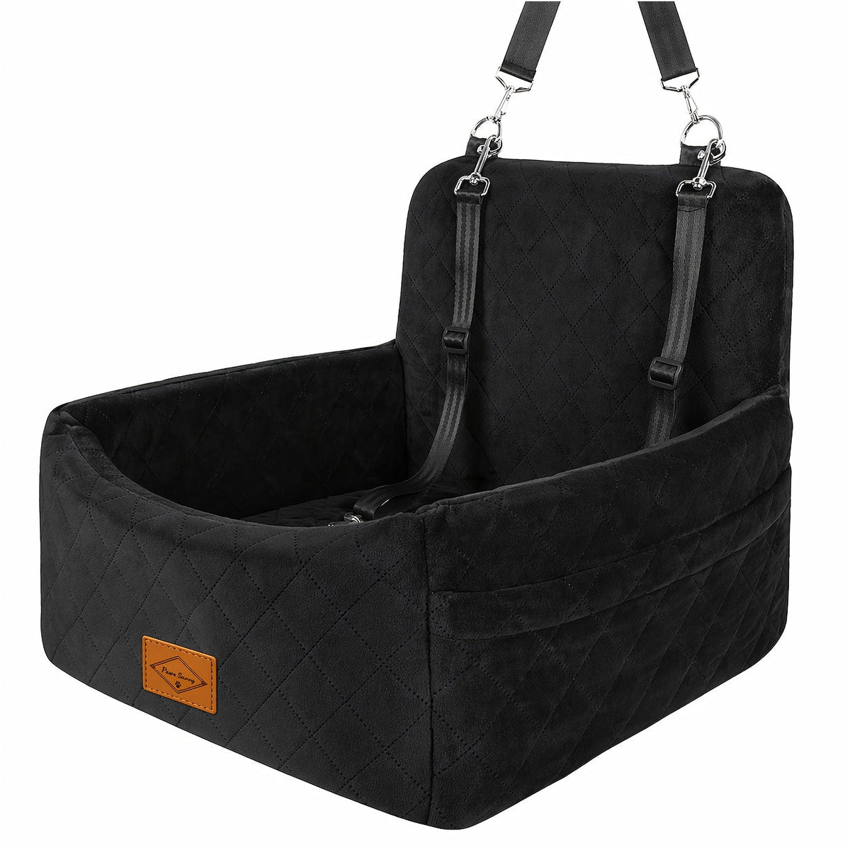 Dog Car Booster Seat with Safety Strap – Cozy Elevated Travel Bed for Small & Medium Dogs, Stable Non-Slip Design, Easy to Clean, 8 Colors Available