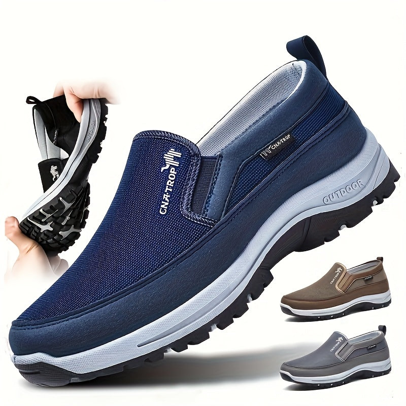 Men's Hiking Shoes Non-Slip Breathable Outdoor Trail Sneakers Lightweight Cushioned Walking Shoes for Men 4 Colors Sizes US 6.5-12.5 Comfortable Trekking Shoes for Camping Adventure Travel