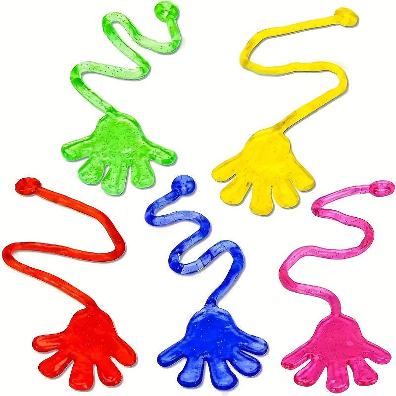 Sticky Finger Toys Bulk Pack for Kids – Stretchy Slingshot Sticky Hands Party Favors, Classroom Prizes, Goodie Bag Fillers for Halloween Birthday | 12, 24, 36 or 50 Pieces, Random Colors