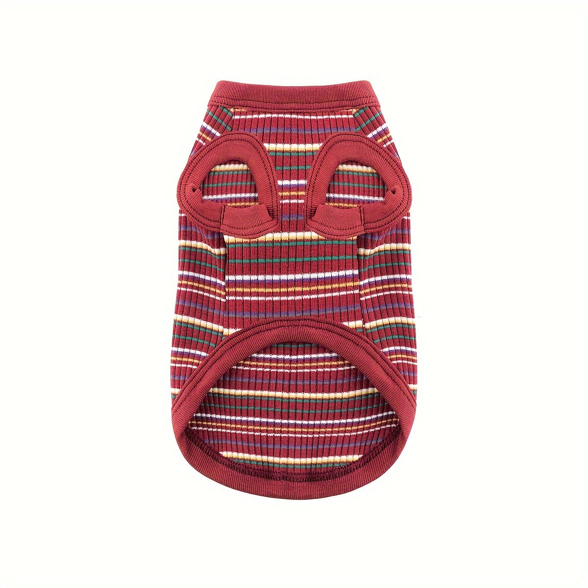 Soft Ribbed Striped Dog Tank Top Vest for Small Dogs - Lightweight Breathable Pullover Dog Shirt for XS to XXL Breeds, Cute Dog Clothes in 11 Colors for Chihuahua Yorkie Pomeranian Daily Wear